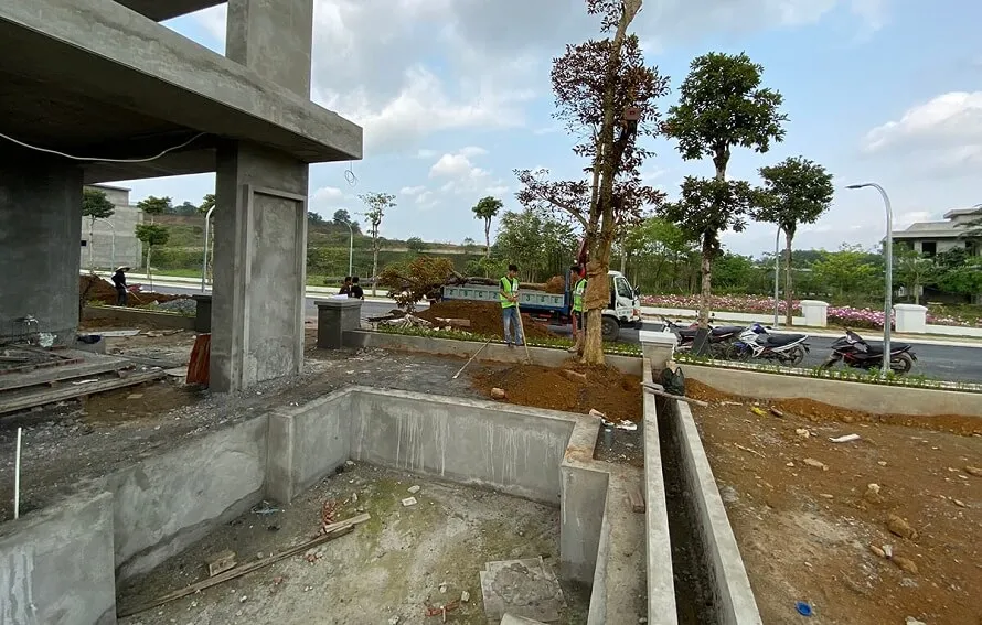 Thi công sân vườn KHÁCH SẠN12