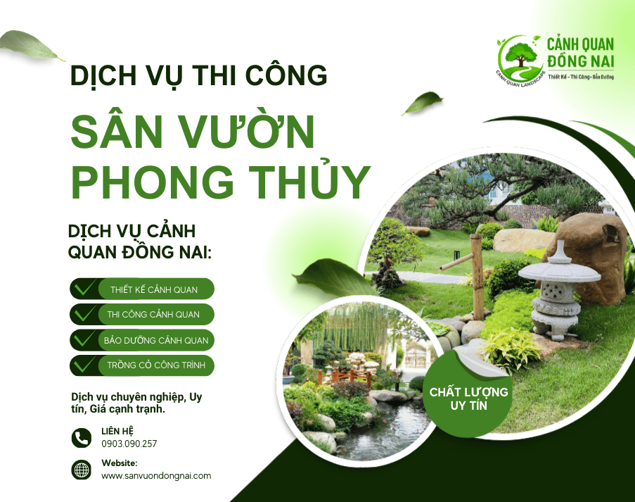 thi cong san vuon phong thuy