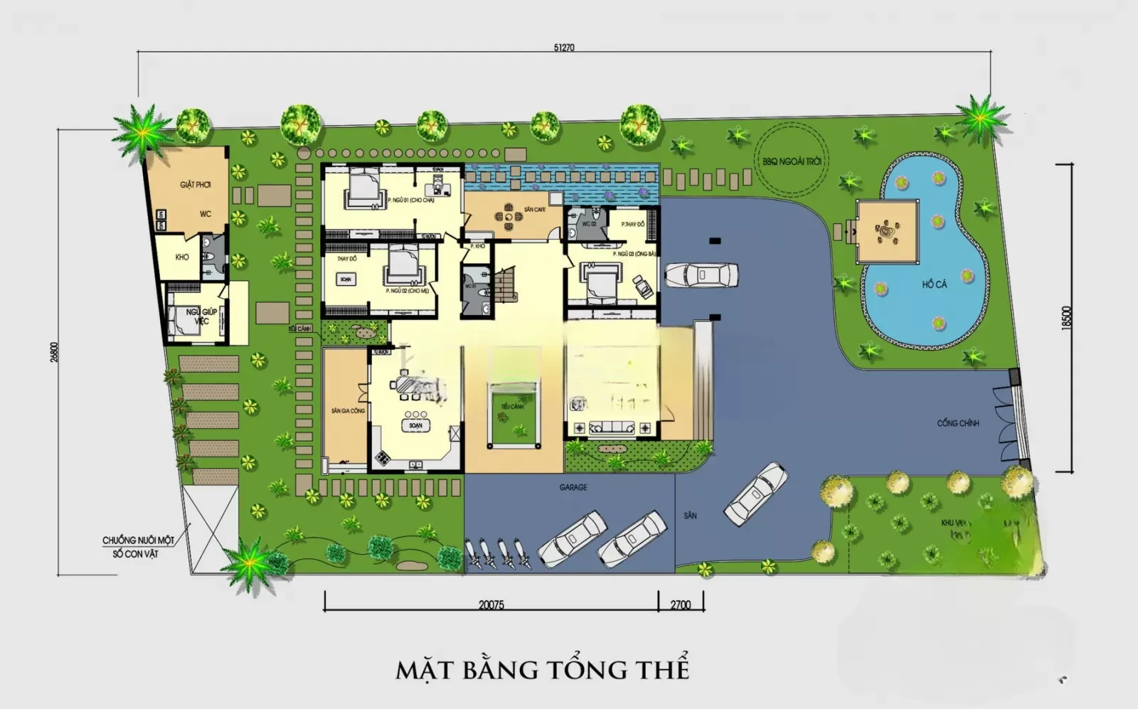 Bản vẽ cảnh quan chi tiết khu vực (Detail Plan)