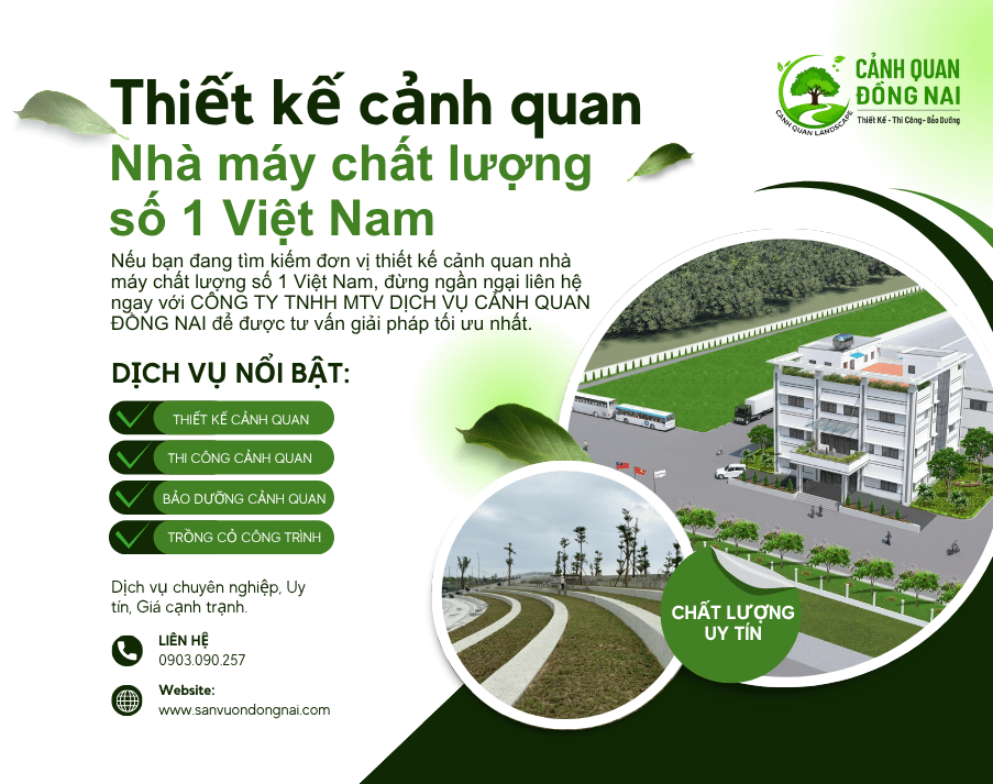 Thiết Kế Thi Công Cảnh Quan Cây Xanh Cho Nhà Máy 1
