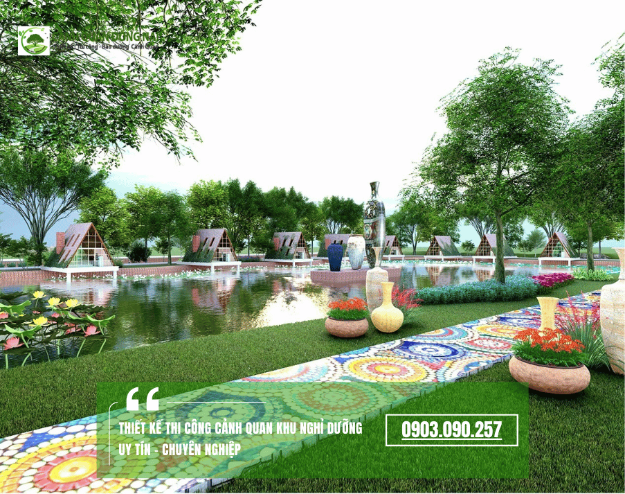 Thiết kế thi công cảnh quan nghỉ dưỡng 3